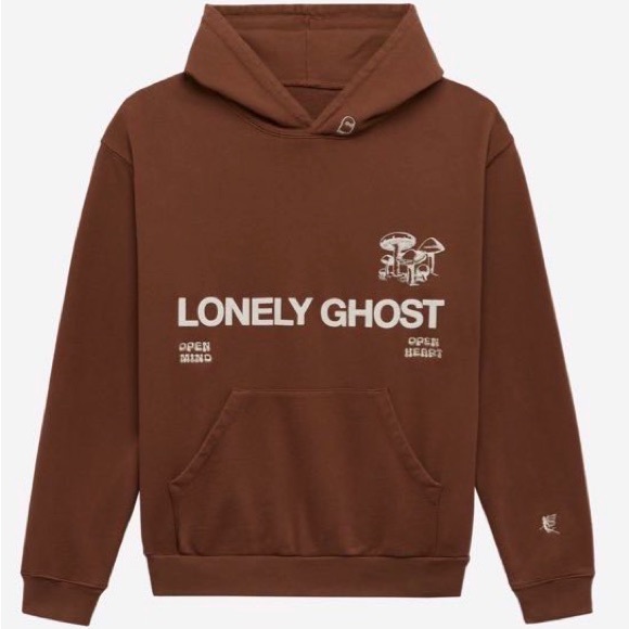Lonely Ghost Connect Hoodie -Heavy Weight- Brown size medium